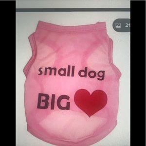 Pink dog shirt with free collar charm
